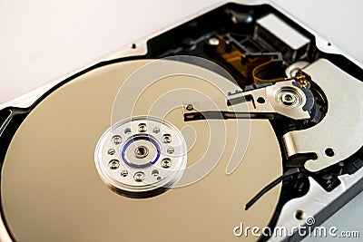 Computer hard drive inside