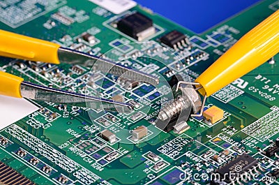 Computer parts and repair tools