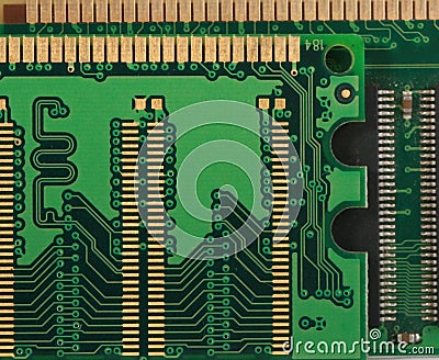 Macro of Computer RAM Memory Card
