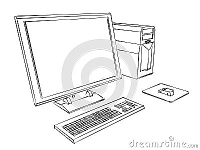 Royalty Free Stock Photos: Computer sketch. Image: 12201338