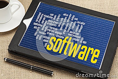 Computer software word cloud