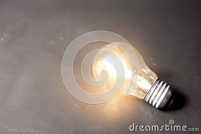 Concept of bright idea with series of light bulbs