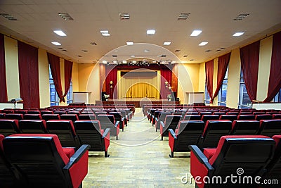 Concert hall and empty stage