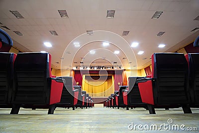 Concert hall and empty stage