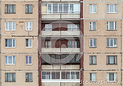 Concrete urban Russian house wall texture