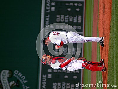 Conference on the mound.