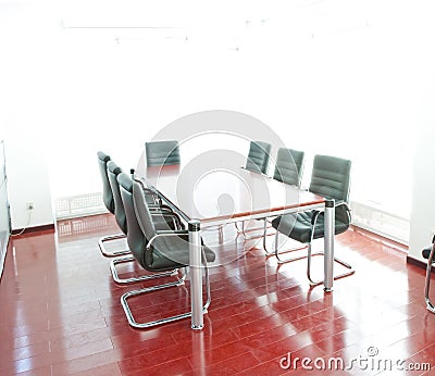 Conference table and comfortable chairs