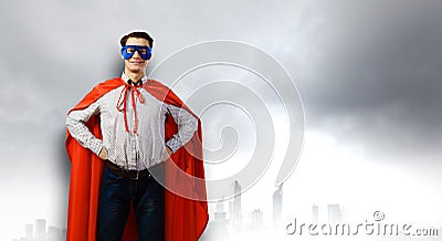 Confident superhero