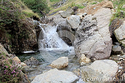 Coniston Quarry Rock waterfall