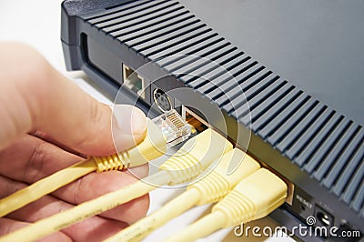 Connect the cable to the network switch