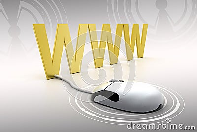 Connecting World Wide Web In Silver Background