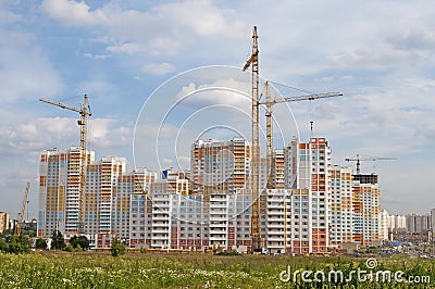 Construction of big residential building