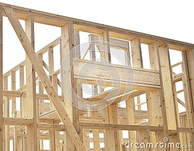 Construction of house, framework.