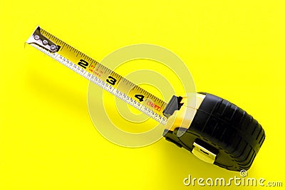 retracting measure tape construction markings tang floating inches bright foot safety tool self yellow