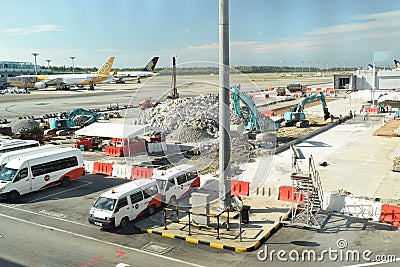 Construction at Singapore Changi Airport