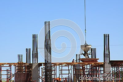 Concrete Pour at a Construction Site