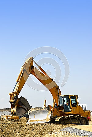 Construction site machines
