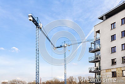 Construction site next to new settlement