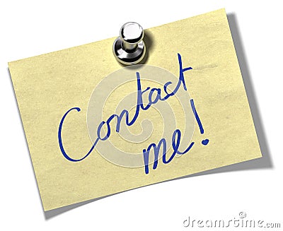 Contact Me Memo Note Royalty Free Stock Ph