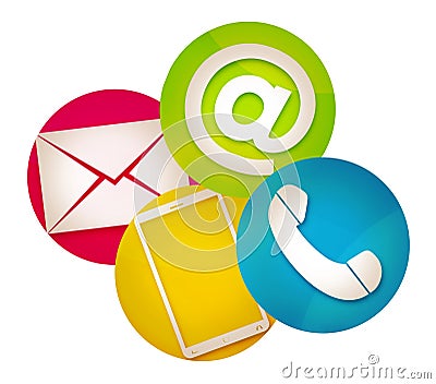 Contact Us Icons Stock Illustration - Image: 47640735