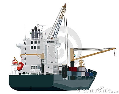 Stock Photography: Container ship loading in port