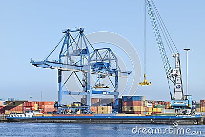 Container terminal Port of Rotterdam, Holland