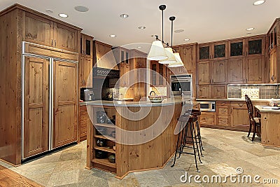 Contemporary all wood kitchen