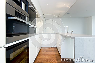 Contemporary kitchen with top spec appliances