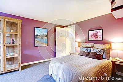 Contrast color beautiful bedroom