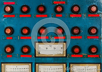 Control panel in old laboratory