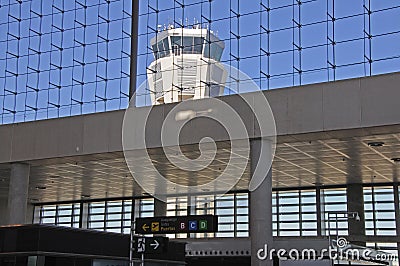 Control tower, Malaga airport, Spain.