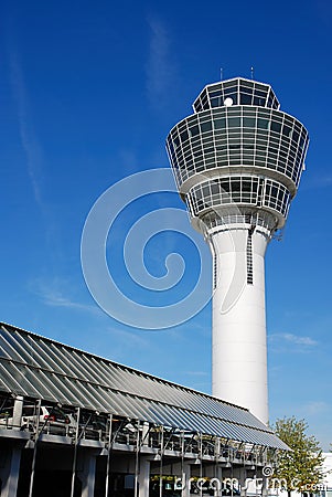 Control tower with parking deck