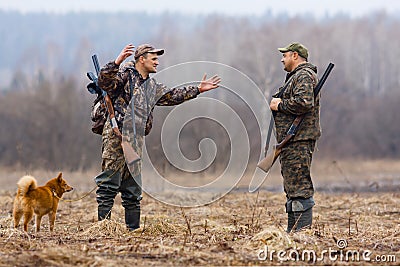 Conversation between two hunters