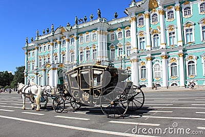 Converted coach near Hermitage Museum