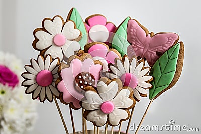 Cookies flowers candy bouquet