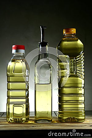 Cooking Oil in Different Bottles