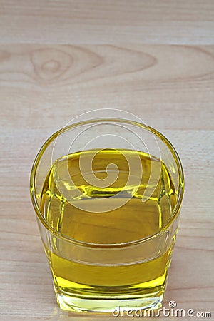 Cooking Oil on a wooden background