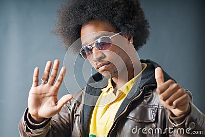 Cool African American Man with glasses