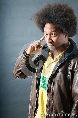 Cool African American Man pointing