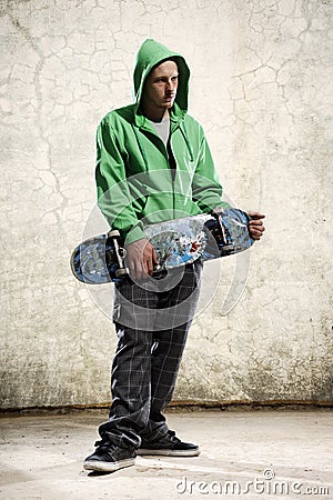 Cool dude skateboarder