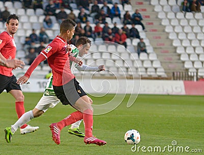 CORDOBA, SPAIN - MARCH 29: Lopez Silva W(19) in action during match league Cordoba (W) vs Murcia (R)(1-1) at the Municipal Stadi