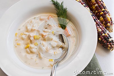 Delicious French Corn Chowder Stock Photos 