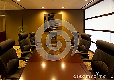 Corporate executive office conference room