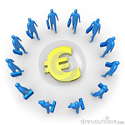 Corporate Income - Euro Royalty Free Stock Im