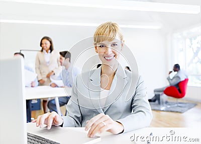 Corporate Office Lady Wearing a Beautiful Smile