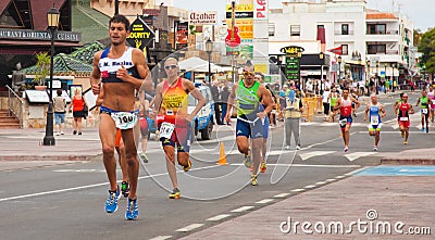 CORRALEJO - April 07: Participant at the running part of the rac