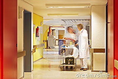 Corridor hospital team