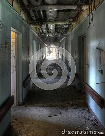 Corridor in an old hospital