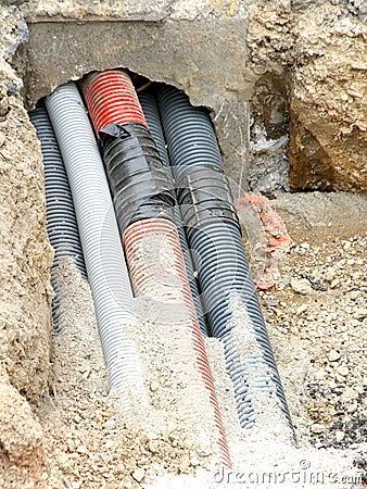 Corrugated pipes for laying telephone wires and electric cables