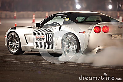 Corvette car drifting